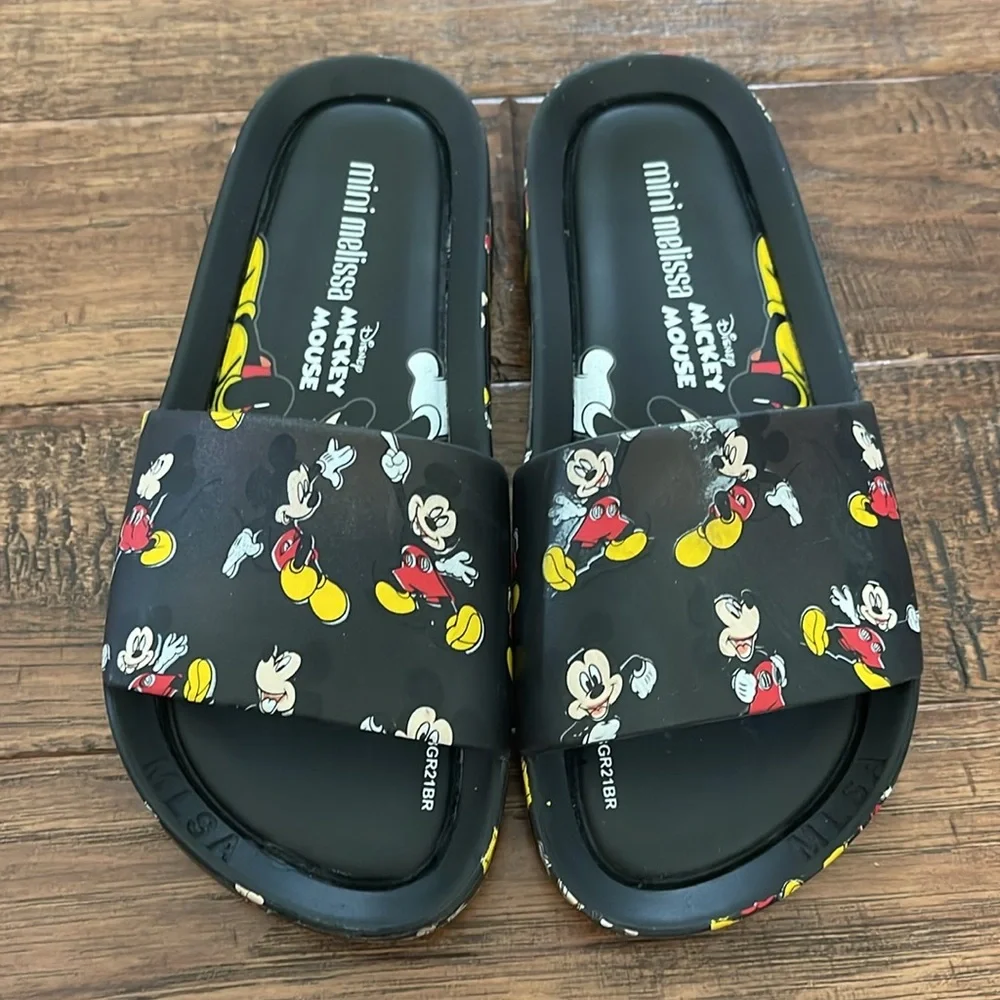 Mini Melissa Disney Mickey Mouse Beach Slide Sandals Size 13